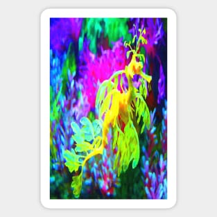 seahorse coral reef animal abstract Sticker